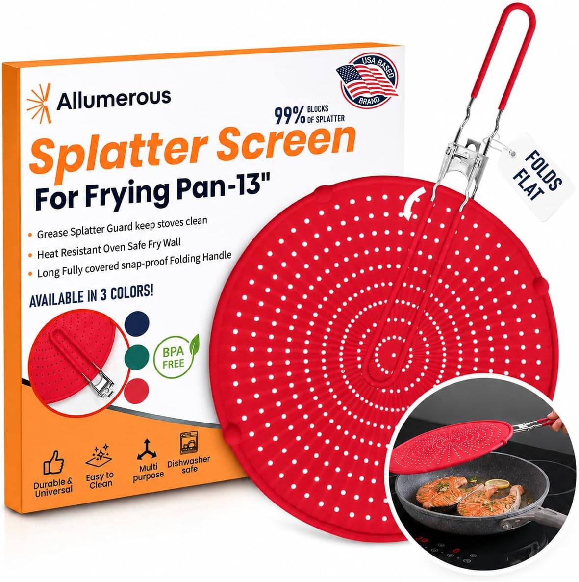 Silicone Splatter Screen for Frying Pan