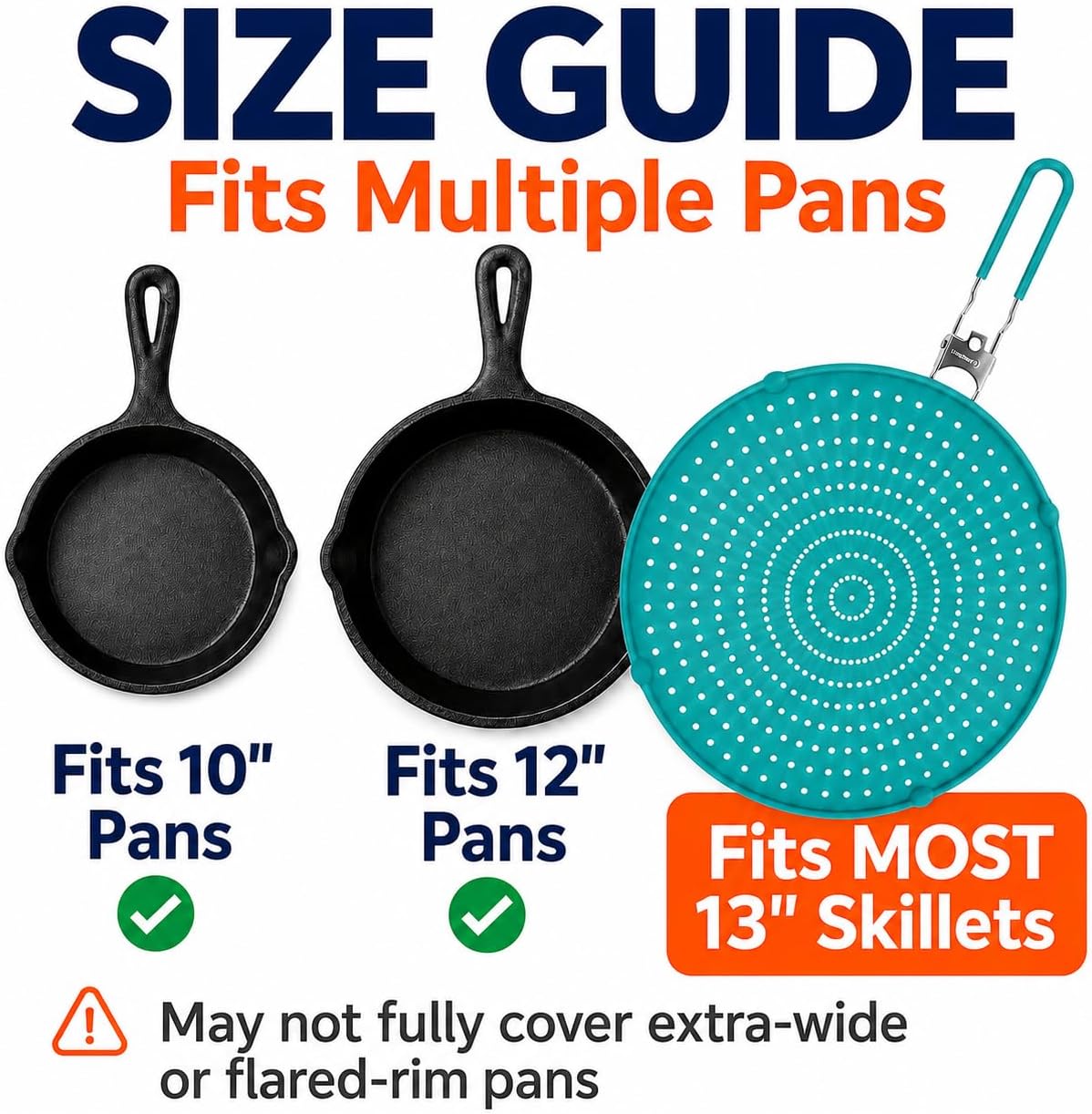 Silicone Splatter Screen for Frying Pan (Green)