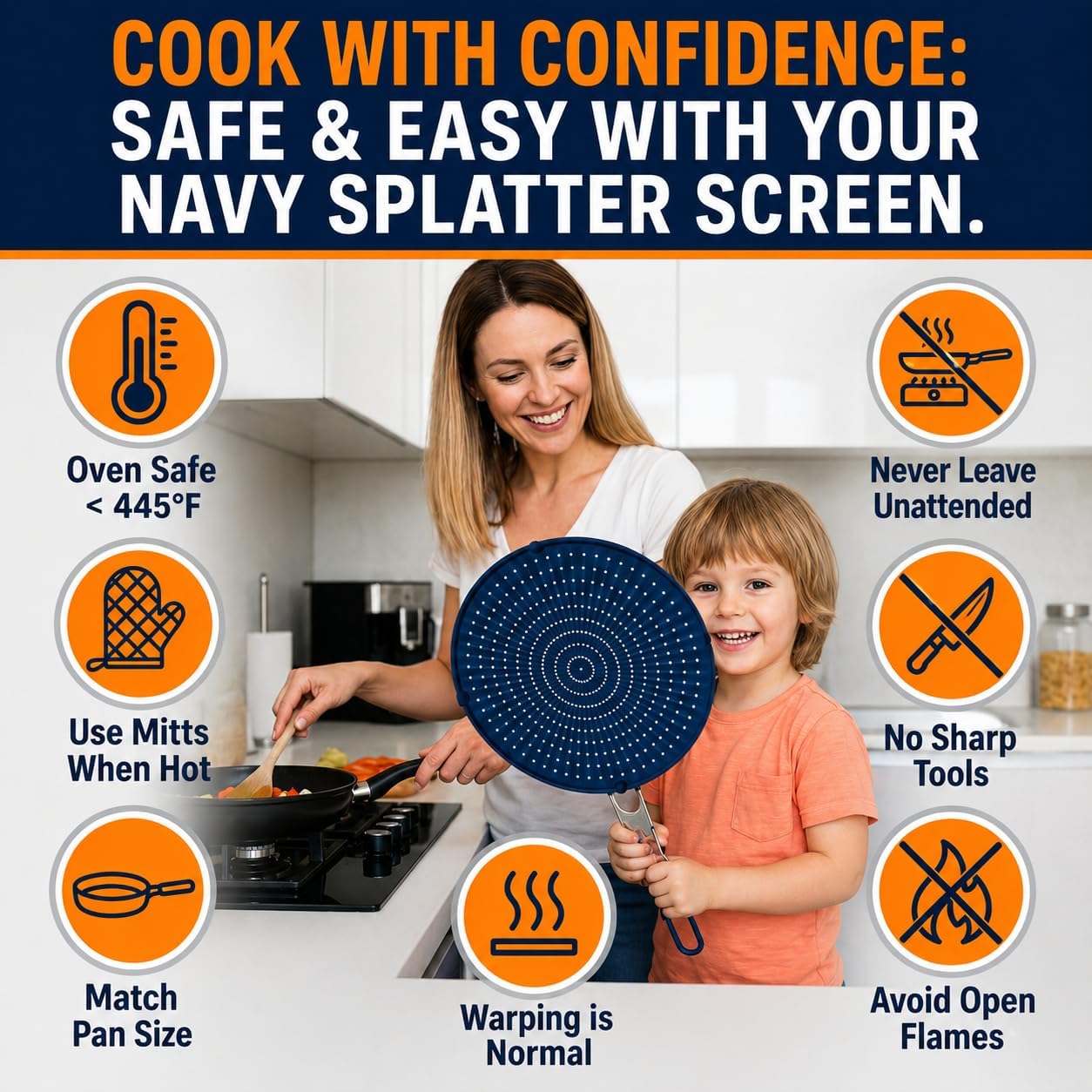 Silicone Splatter Screen for Frying Pan