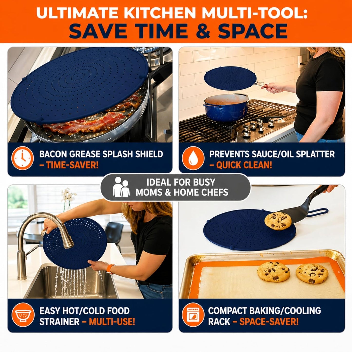 Silicone Splatter Screen for Frying Pan